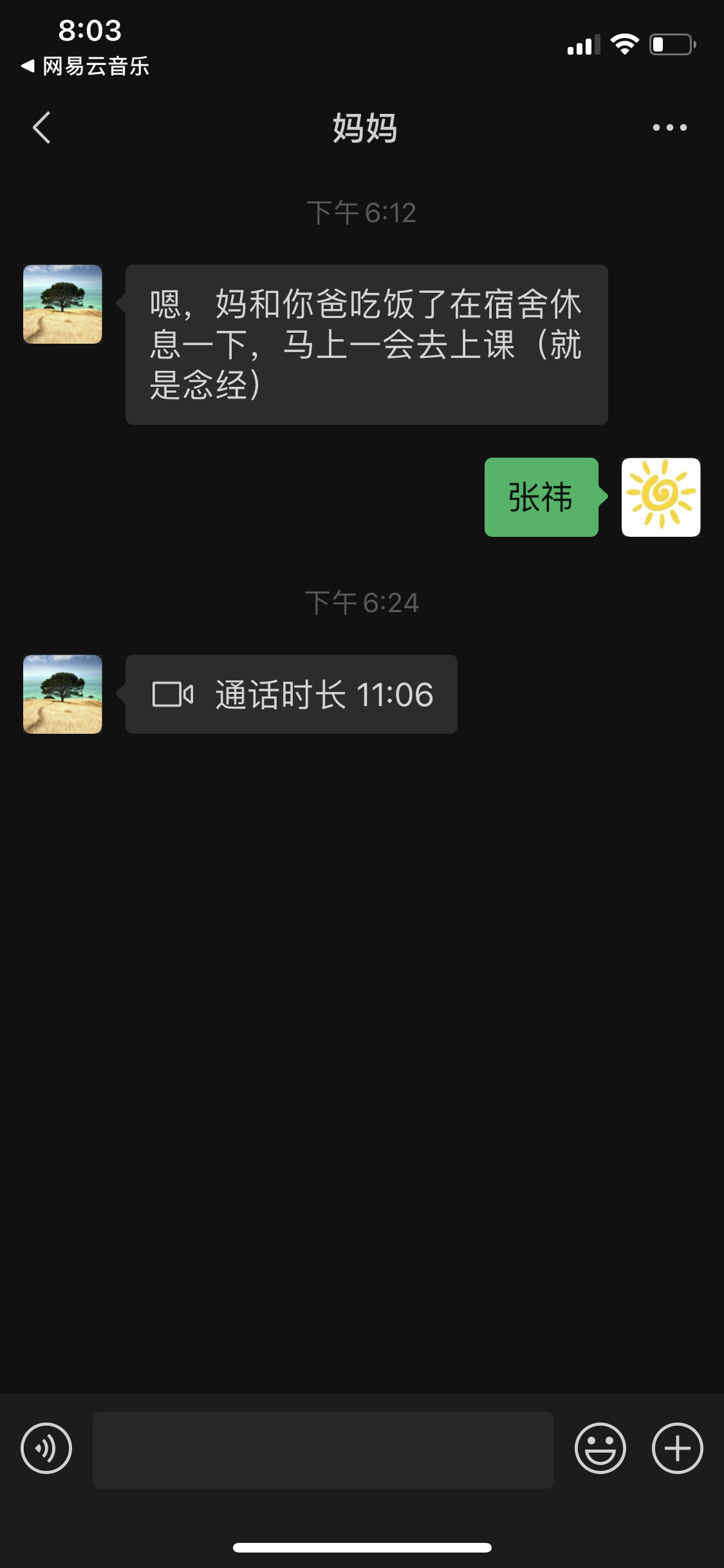 聊天截图